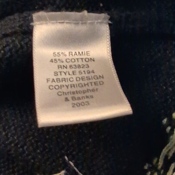 Y2K Christopher & Banks Hand embroidered knit cardigan sweater ice skating - Picture 7 of 7